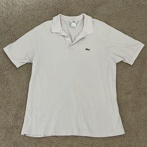 Light grey Lacoste men’s polo shirt